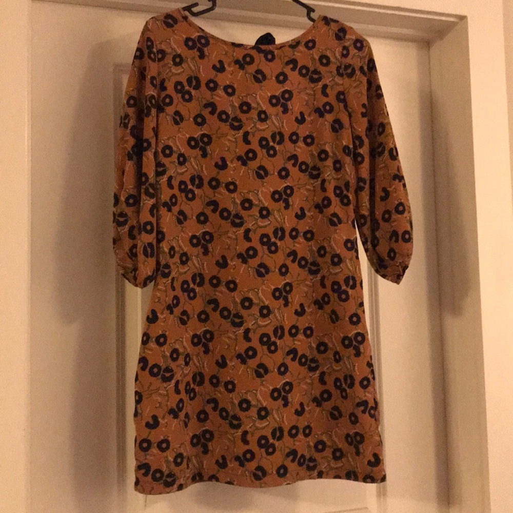 Orange floral dress